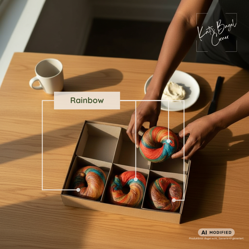 Rainbow Bagel Box